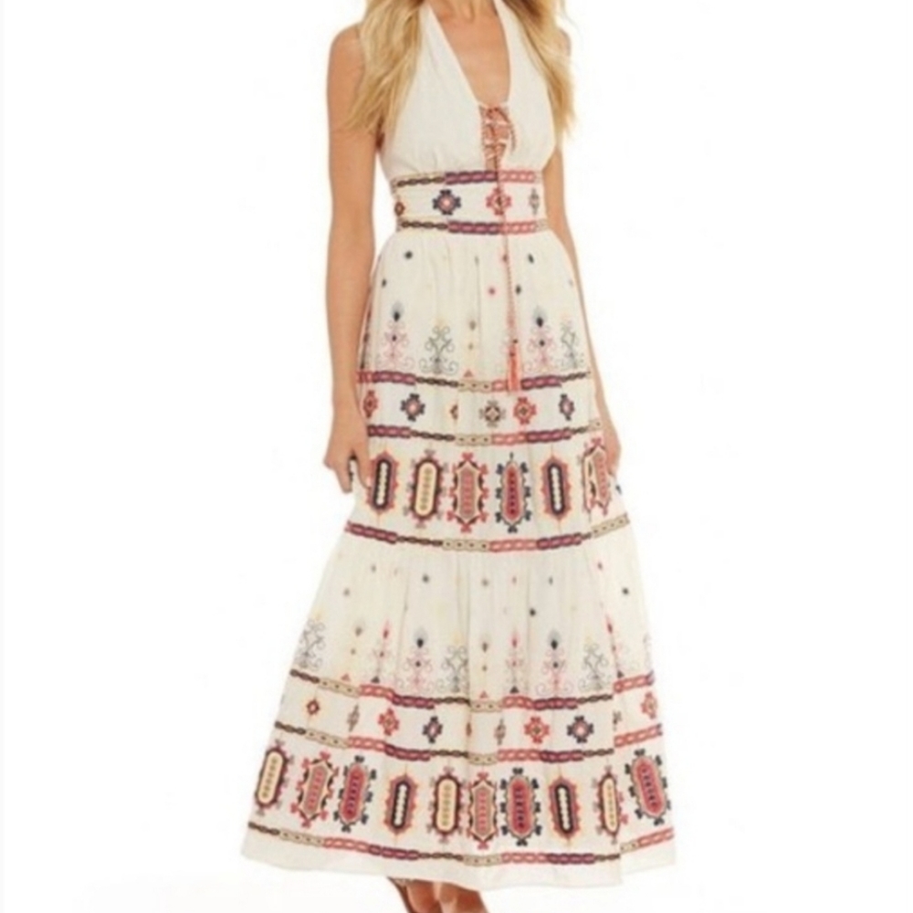 Brsnd New!!! Chelsea & Violet, Party Time Halter, Maxi Dress Medium